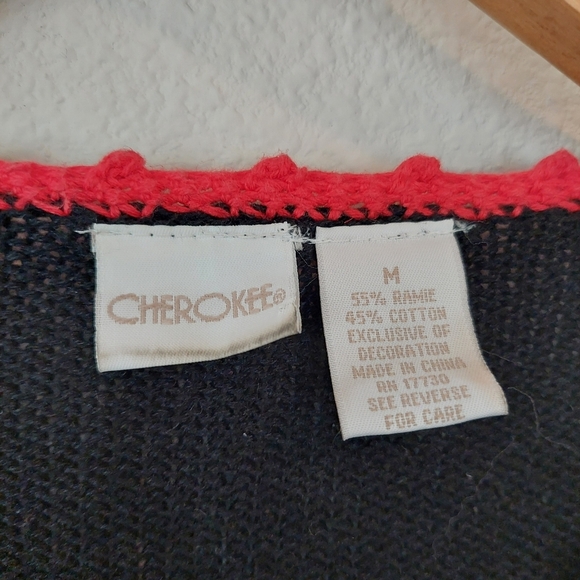 Cherokee Vintage Patchwork Ugly Christmas Sweater Size Meduim - Picture 4 of 8